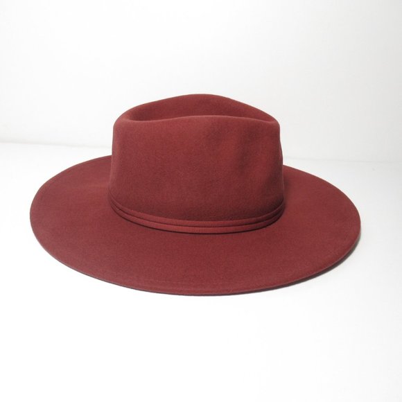 Brixton Joanna Packable Wool Felt Hat Dark Brick Red Brown - XS main image 7